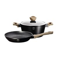 Σετ 3 Αντικολλητικά Μαγειρικά Σκεύη Berlinger Haus Ebony Maple Collection BH-1725