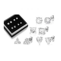 Σετ Σκουλαρίκια Philip Jones με Κρύσταλλα Swarovski® 4 Ζευγάρια
