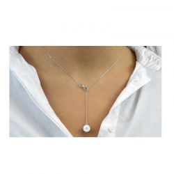 Κολιέ Infinity Philip Jones με Πέρλα και Κρύσταλλα Swarovski®