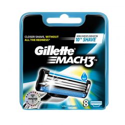 Ανταλλακτικές Κεφαλές Gillette Mach3 8 Τεμάχια GILMACH3x8